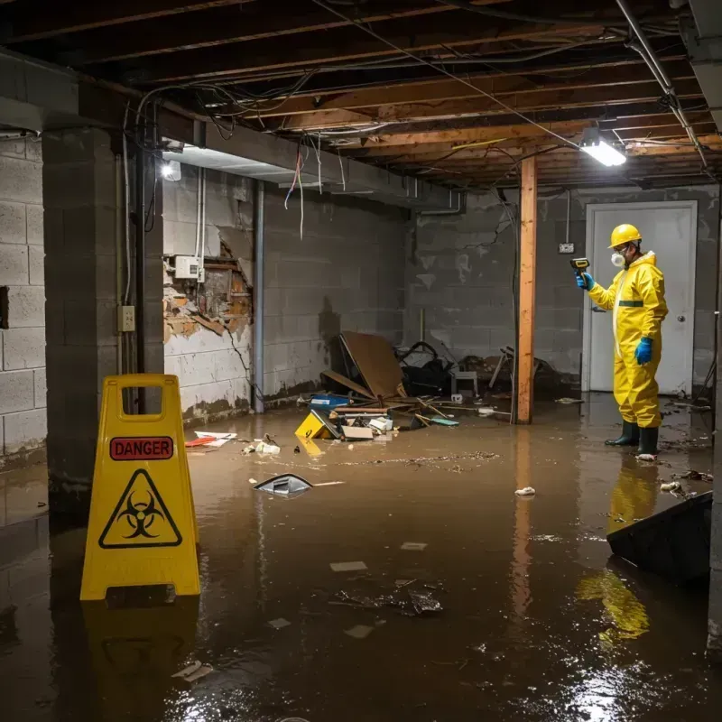 Flooded Basement Electrical Hazard in Rains County, TX Property